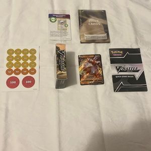 Pokemon TCG Lycanroc V Battle Deck, with cards,guide, single LycanrocV card, etc